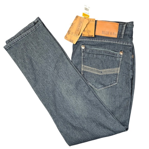 Blue Rag Other - BLUE RAG Mens Flex Fit Indigo Denim Jeans Style BUJ6002 Size 38x30